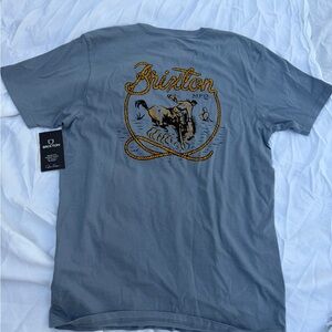 Brixton Gray Short-Sleeve Tee with Mustard Rope Graphic